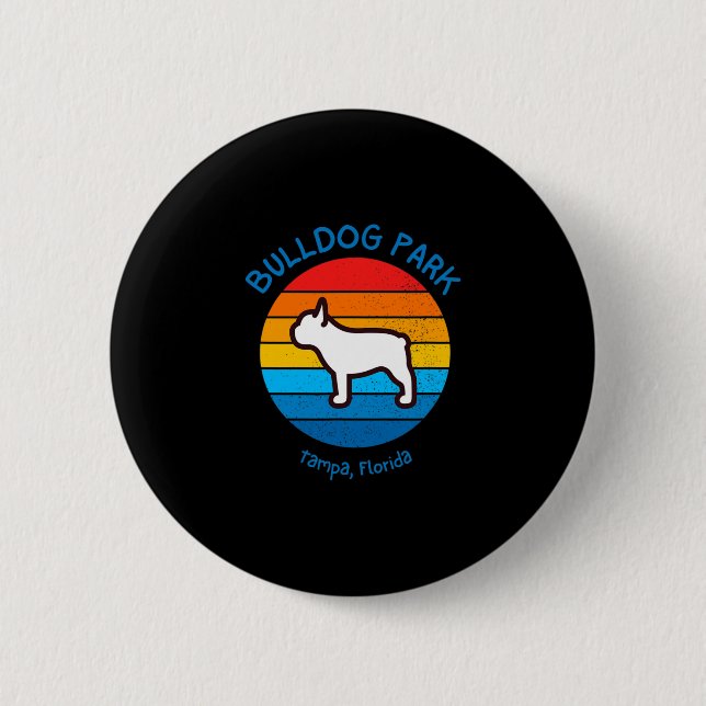 Badge Rond 5 Cm Parc du Bulldog de Floride  (Devant)