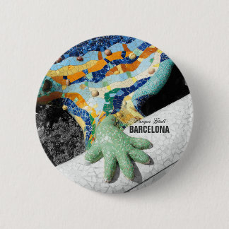 Badge Rond 5 Cm Parc Guell de Barcelone Gaudi