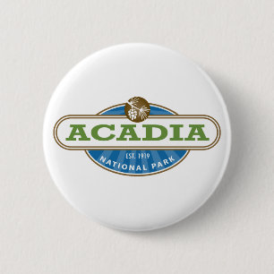 Badge Rond 5 Cm Parc national Acadia USA