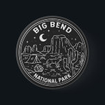 Badge Rond 5 Cm Parc national Big Bend Monoline<br><div class="desc">Design monoline Big Bend. Le parc national Big Bend est situé dans le sud-ouest du Texas et comprend toute la chaîne de montagnes du Chisos et une grande partie du désert du Chihuahuan.</div>