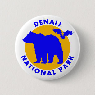 Badge Rond 5 Cm Parc national de Denali