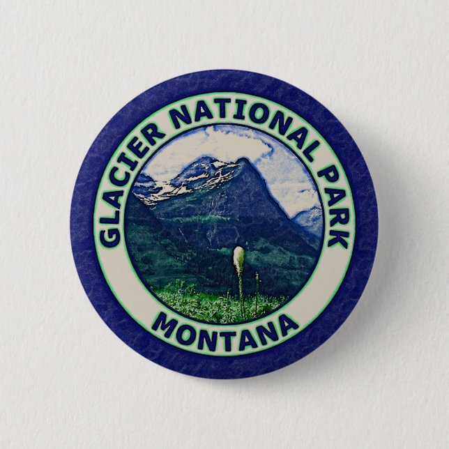 Badge Rond 5 Cm Parc national de glacier (Devant)