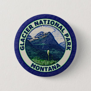 Badge Rond 5 Cm Parc national de glacier