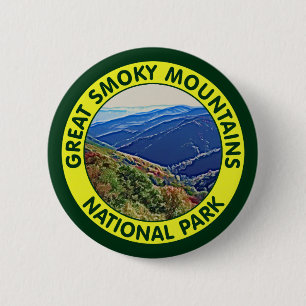 Badge Rond 5 Cm Parc national de Great Smoky Mountains
