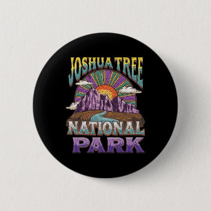 Badge Rond 5 Cm Parc national de Joshua Tree Californie Randonnée