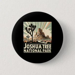 Badge Rond 5 Cm Parc national de Joshua Tree Vintage Randonnée Cam
