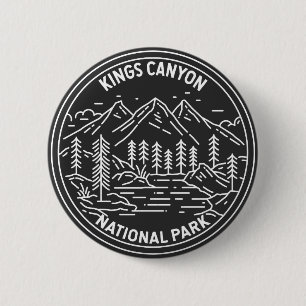 Badge Rond 5 Cm Parc national de Kings Canyon Monoline