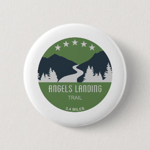 Badge Rond 5 Cm Parc national de la Zion du sentier Angels Landing