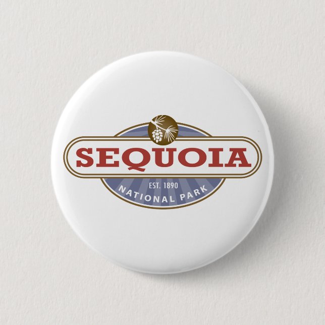 Badge Rond 5 Cm Parc national de Sequoia (Devant)