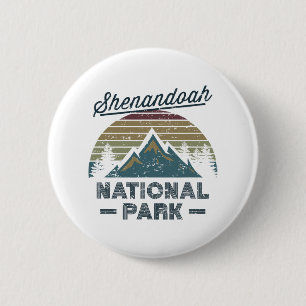 Badge Rond 5 Cm Parc national de Shenandoah Coucher de soleil vint