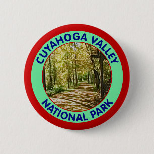 BADGE ROND 5 CM PARC NATIONAL DE VALLÉE DE CUYAHOGA