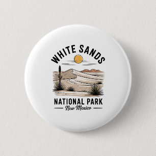 Badge Rond 5 Cm Parc national de White Sands Souvenir Nouveau-Mexi