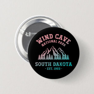 Badge Rond 5 Cm Parc national de Wind Cave Dakota du Sud