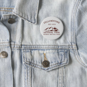 Badge Rond 5 Cm Parc national de Yellowstone