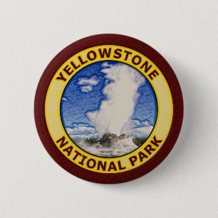 Badge Rond 5 Cm Parc national de Yellowstone