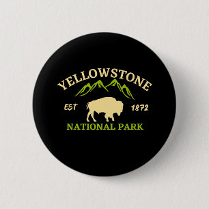 Badge Rond 5 Cm Parc national de Yellowstone