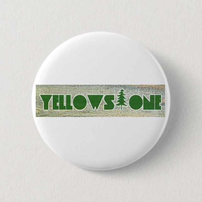 Badge Rond 5 Cm Parc national de Yellowstone (Devant)