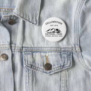 Badge Rond 5 Cm Parc national de Yellowstone