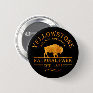 Badge Rond 5 Cm Parc national de Yellowstone