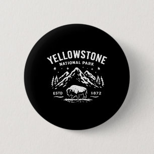 Badge Rond 5 Cm Parc national de Yellowstone Colorado États-Unis R