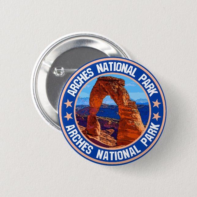 Badge Rond 5 Cm Parc national des Arches (Devant & derrière)