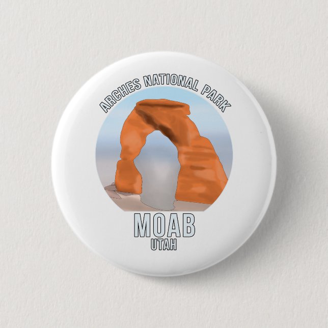 Badge Rond 5 Cm Parc national des Arches Moab Utah (Devant)