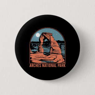 Badge Rond 5 Cm Parc national des Arches Randonnée délicate Désert