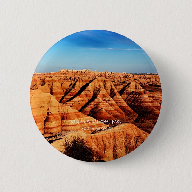 Badge Rond 5 Cm Parc national des Badlands (Devant)