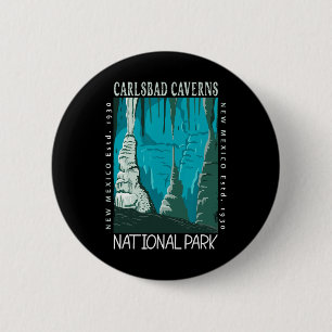 Badge Rond 5 Cm Parc national des grottes de Carlsbad Nouveau-Mexi