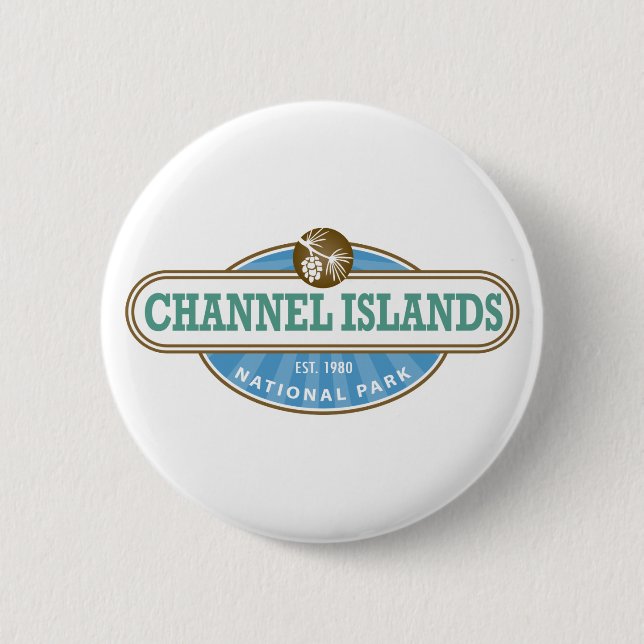 Badge Rond 5 Cm Parc national des îles Channel (Devant)