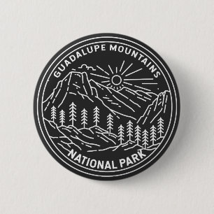 Badge Rond 5 Cm Parc national des Monts Guadalupe Monoline