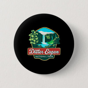Badge Rond 5 Cm Parc national Dieter Eagan Randonnée Camping Faune