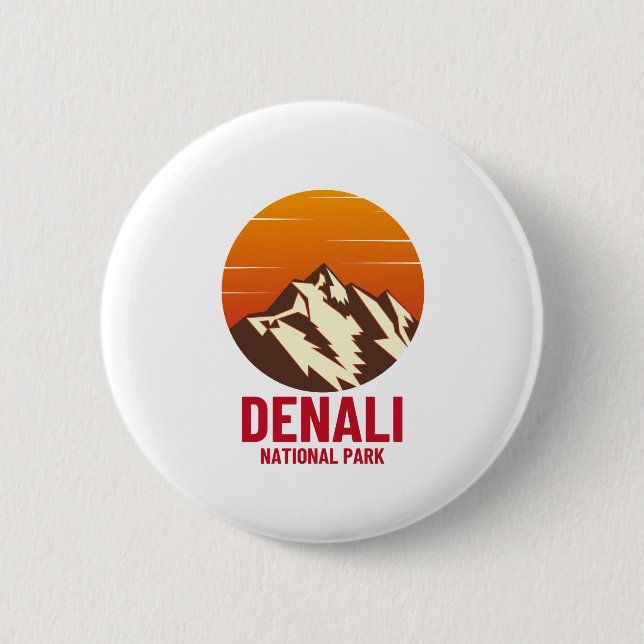 BADGE ROND 5 CM PARC NATIONAL DU DENALI (Devant)