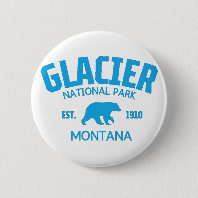 Badge Rond 5 Cm Parc national du Glacier (Devant)