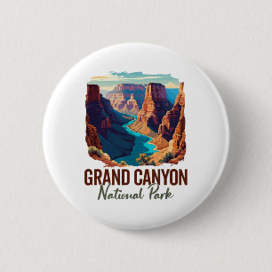 Badge Rond 5 Cm Parc national du Grand Canyon Randonnée Souvenir A