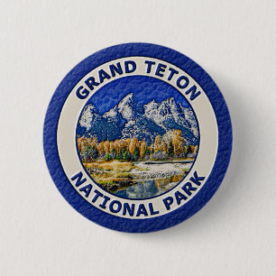 Badge Rond 5 Cm Parc national grand de Teton