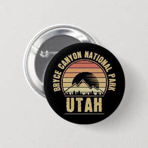 Badge Rond 5 Cm Parc national Retro Bryce Canyon Utah