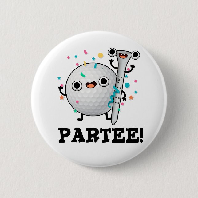 Badge Rond 5 Cm Parc-Tee Funny Golf Pun (Devant)
