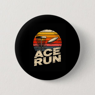 Badge Rond 5 Cm Parcours Ace Run Rétro Disc Golf Sket Ace Run Suns