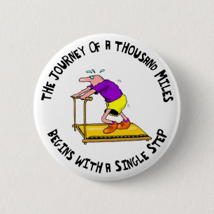 Badge Rond 5 Cm Parcours De Mille Miles - Motivation Pour L'Exerci