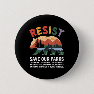Badge Rond 5 Cm Parcs Nationaux Résistent Sauver Nos Parcs Conserv