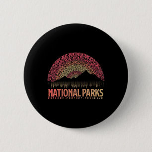 Badge Rond 5 Cm Parcs Nationaux Usa Explorer Protéger Préserver Ca