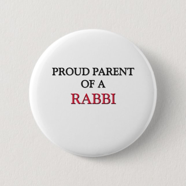 Badge Rond 5 Cm Parent fier de RABBIN (Devant)