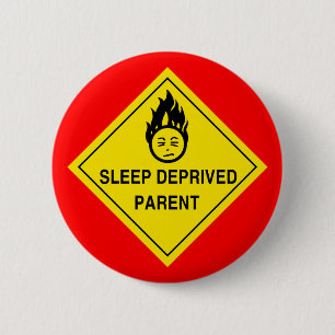Badge Rond 5 Cm Parent privé du sommeil