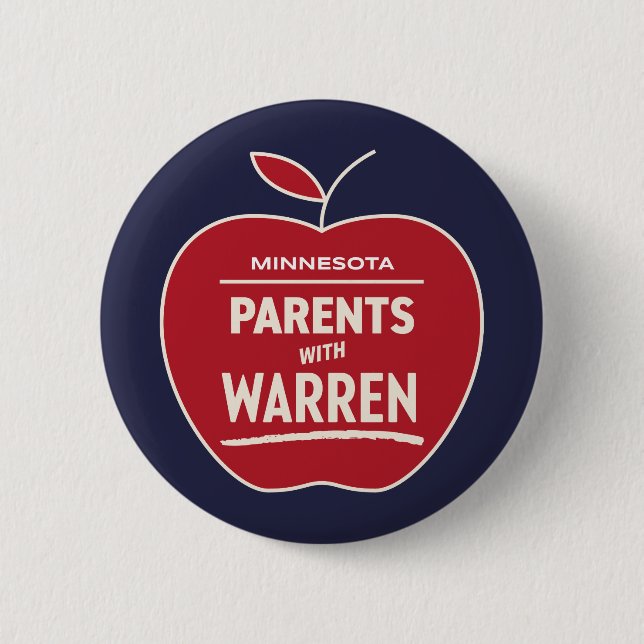 Badge Rond 5 Cm Parents du Minnesota pour Warren (Devant)