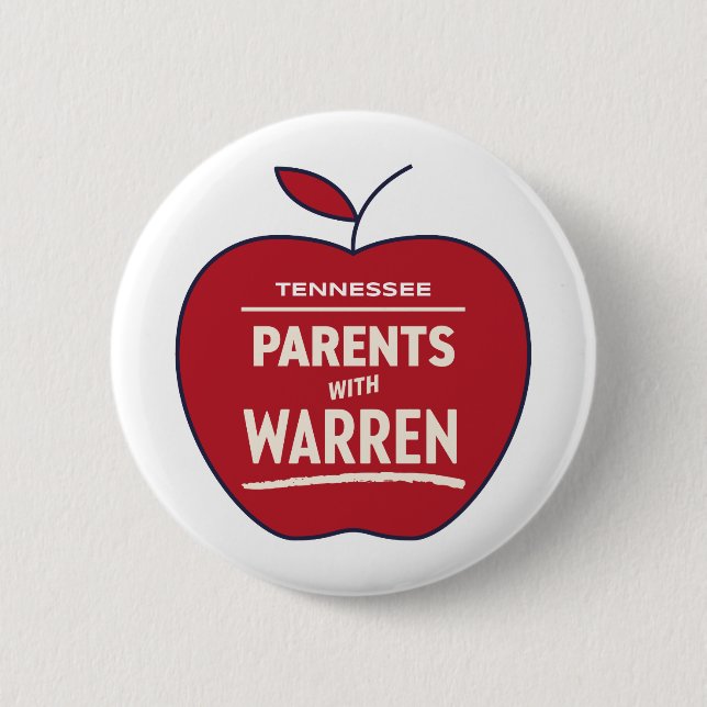 Badge Rond 5 Cm Parents du Tennessee avec Elizabeth Warren (Devant)