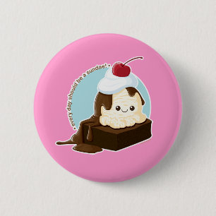 Badge Rond 5 Cm Parfait de "brownie"