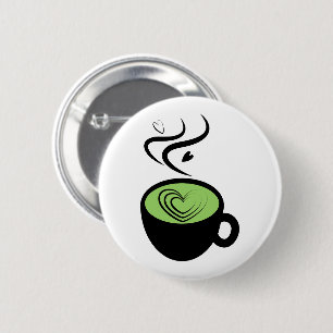 Badge Rond 5 Cm Parfait Matcha Tea Valentine Love Button