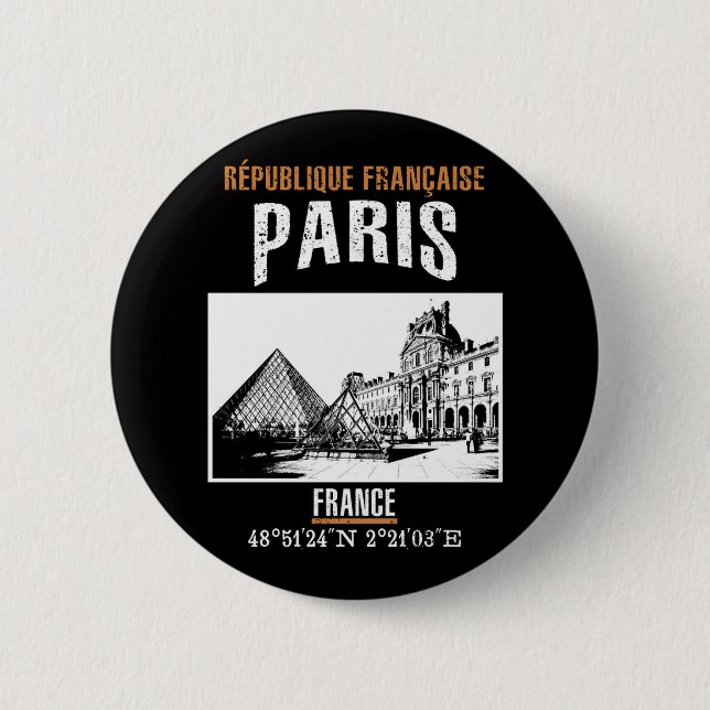 Badge Rond 5 Cm Paris (Devant)