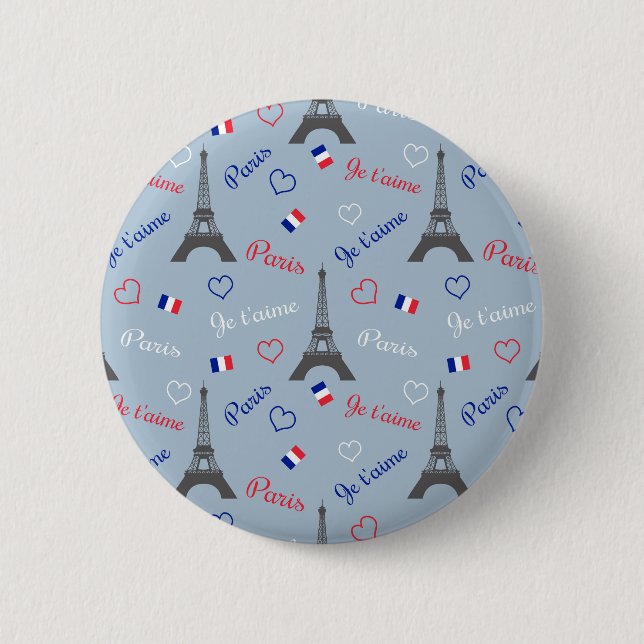 Badge Rond 5 Cm Paris (Devant)
